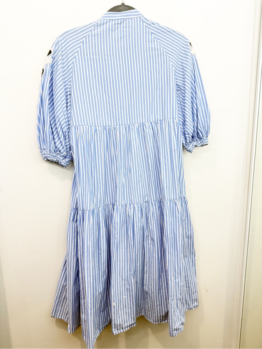 Stella Jean Parrot Sleeve Dress Blue Stripe Size 38 US 2 - Picture 6 of 7